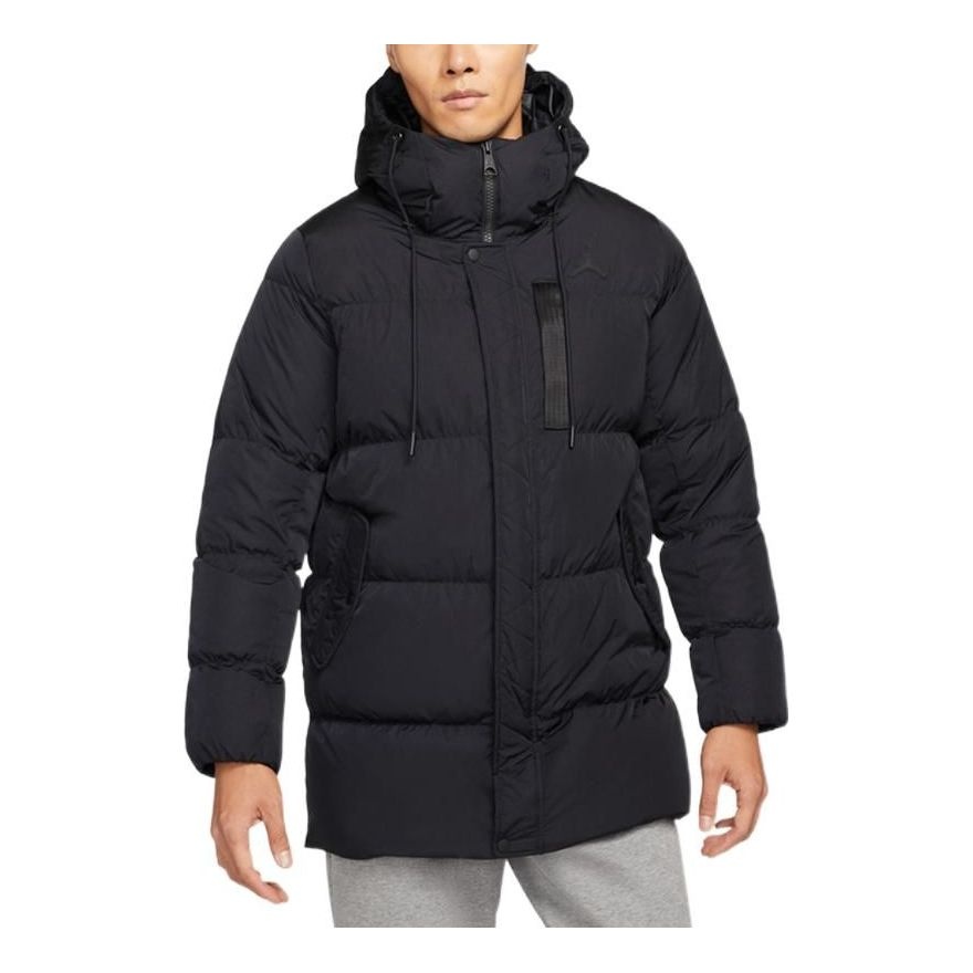 Air Jordan Solid Color Zipper Down Jacket 'Black' DZ4554-010 - 1