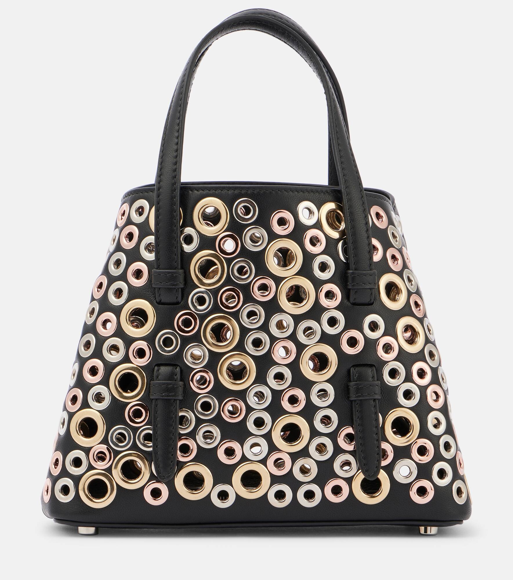 Mina 20 embellished leather tote bag - 1