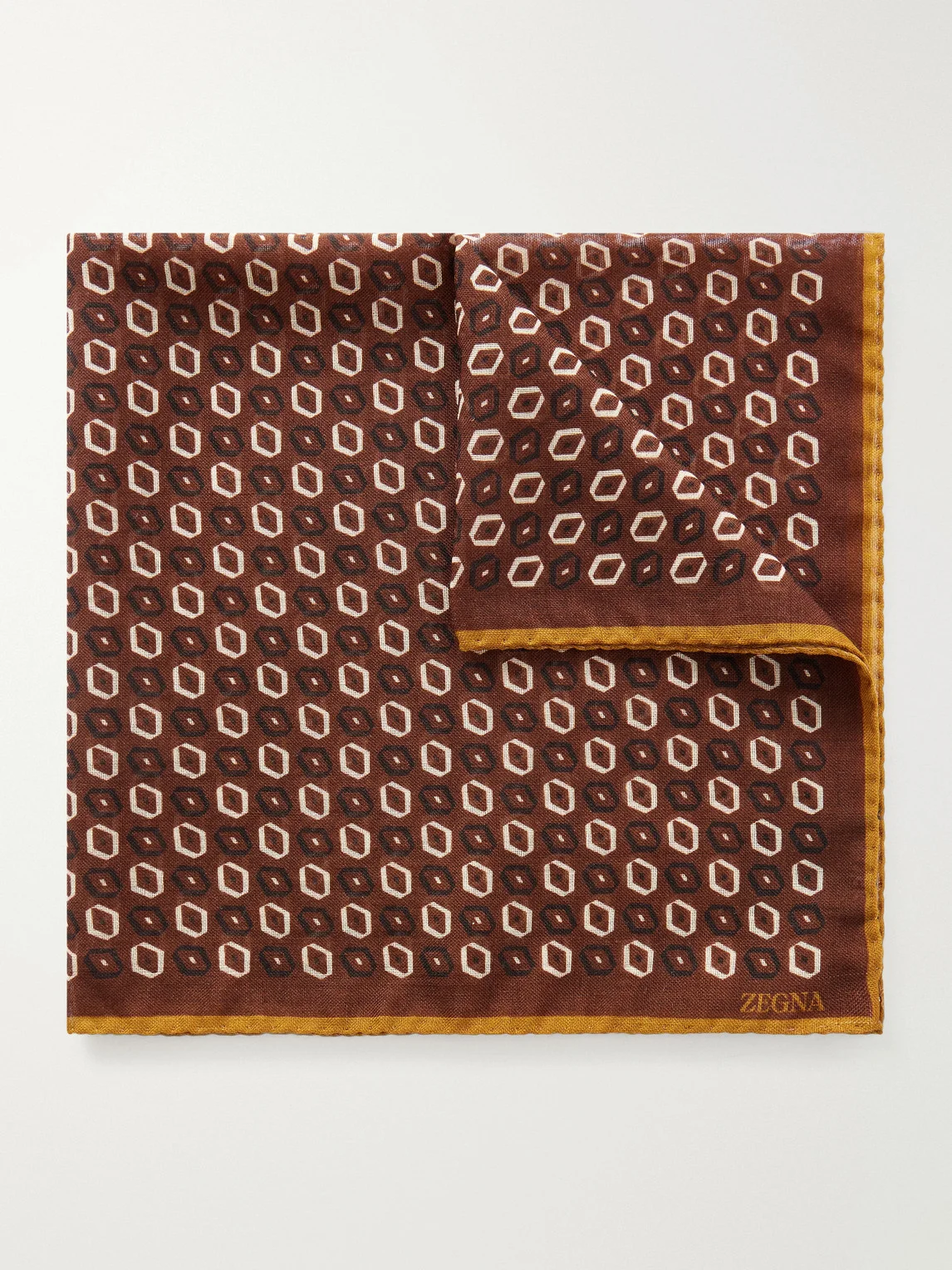 Printed Wool Pocket Square - 1