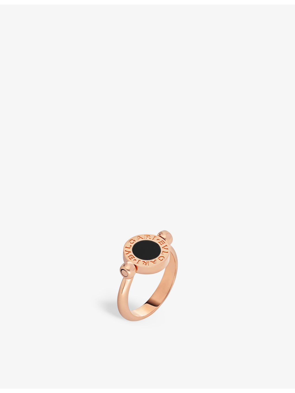 BVLGARI BVLGARI 18ct rose-gold, onyx and mother-of-pearl ring - 6