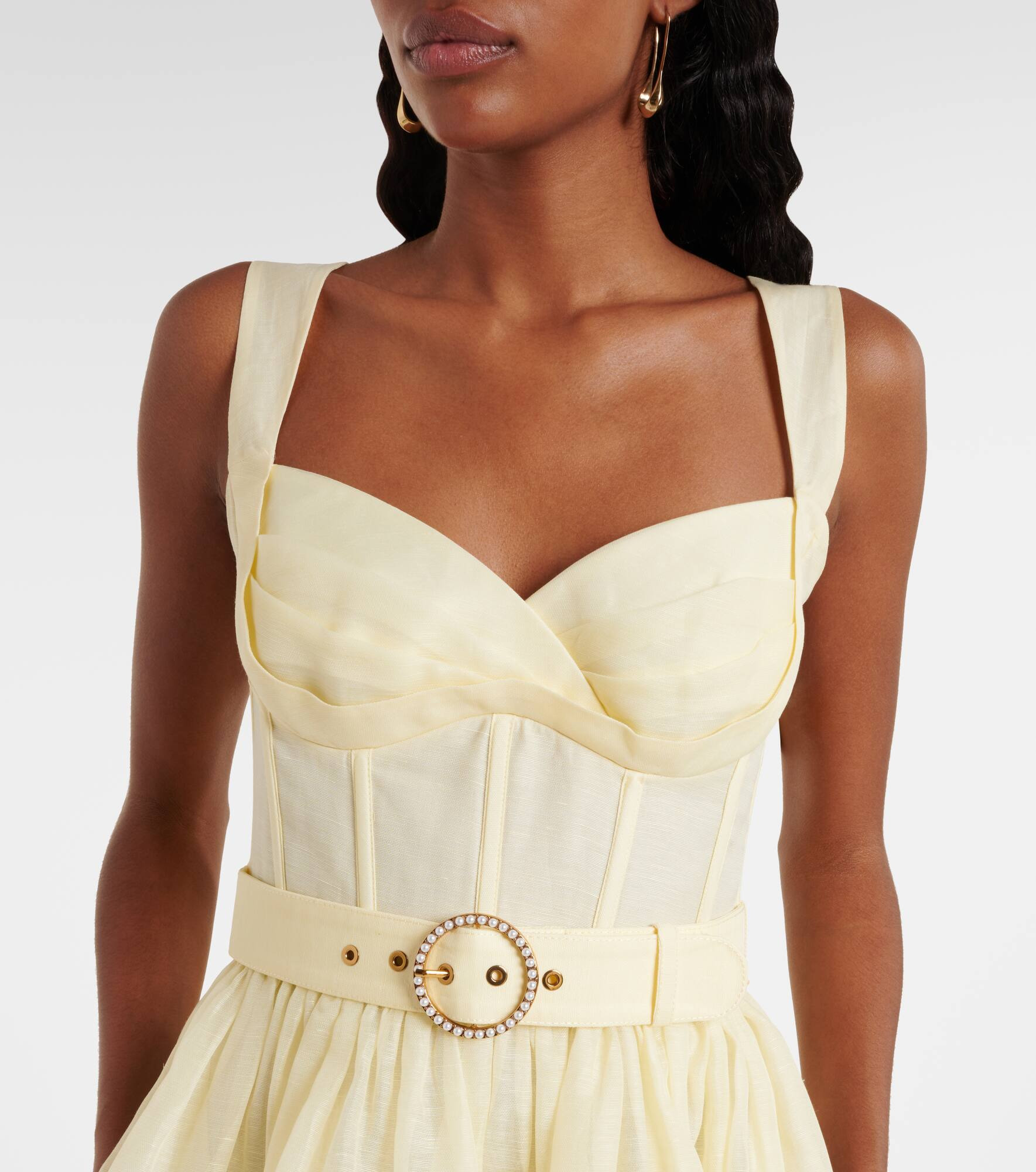 Dawning linen and silk minidress - 4