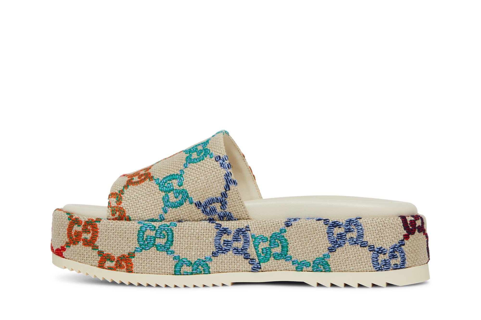Gucci Wmns Platform Sandal 'White Multi' - 3