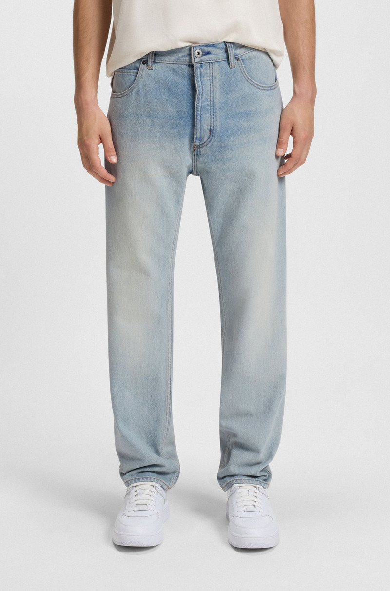 REGULAR-FIT JEANS IN LIGHT-BLUE COTTON DENIM 2