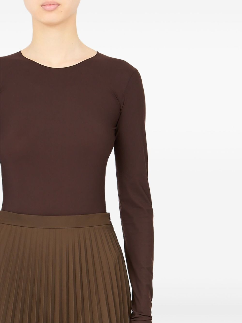 A-line midi pleated skirt - 5