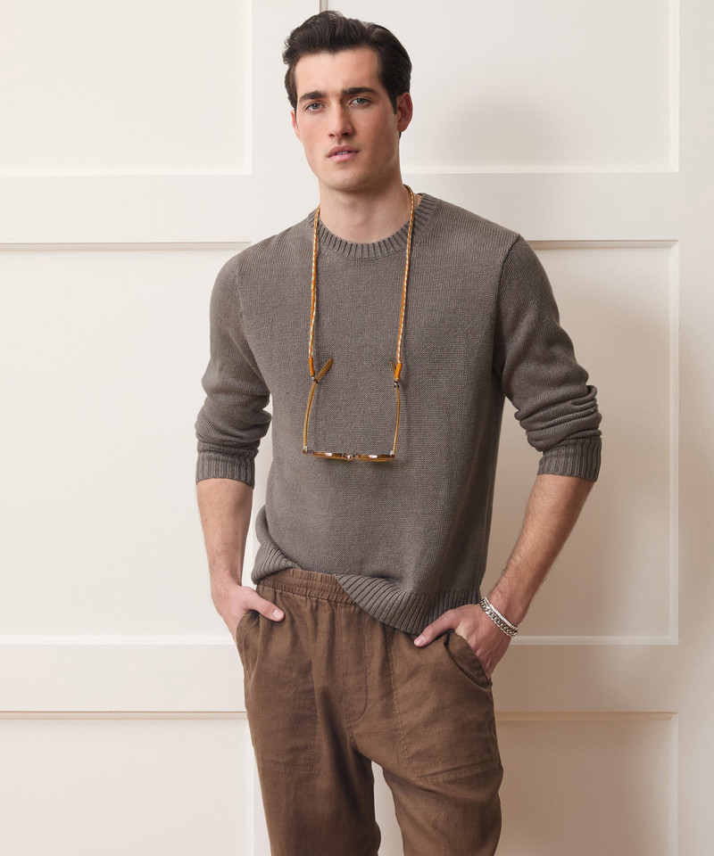 TODD SNYDER Linen Crewneck Sweater outlook