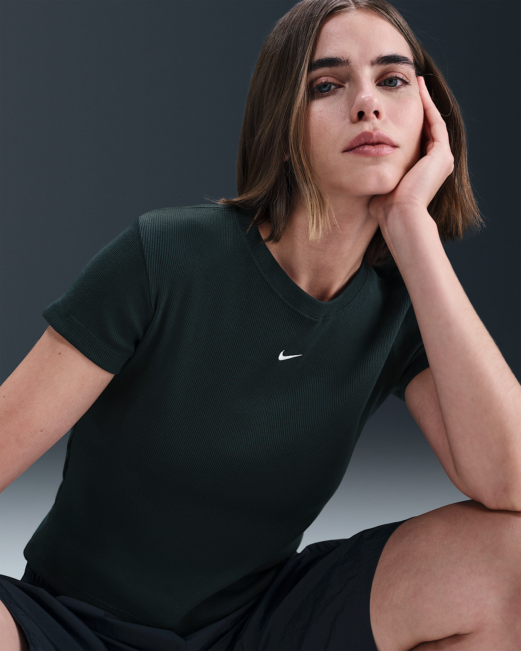 Nike Sportswear Women's Tight Ribbed Short-Sleeve T-Shirt - 3