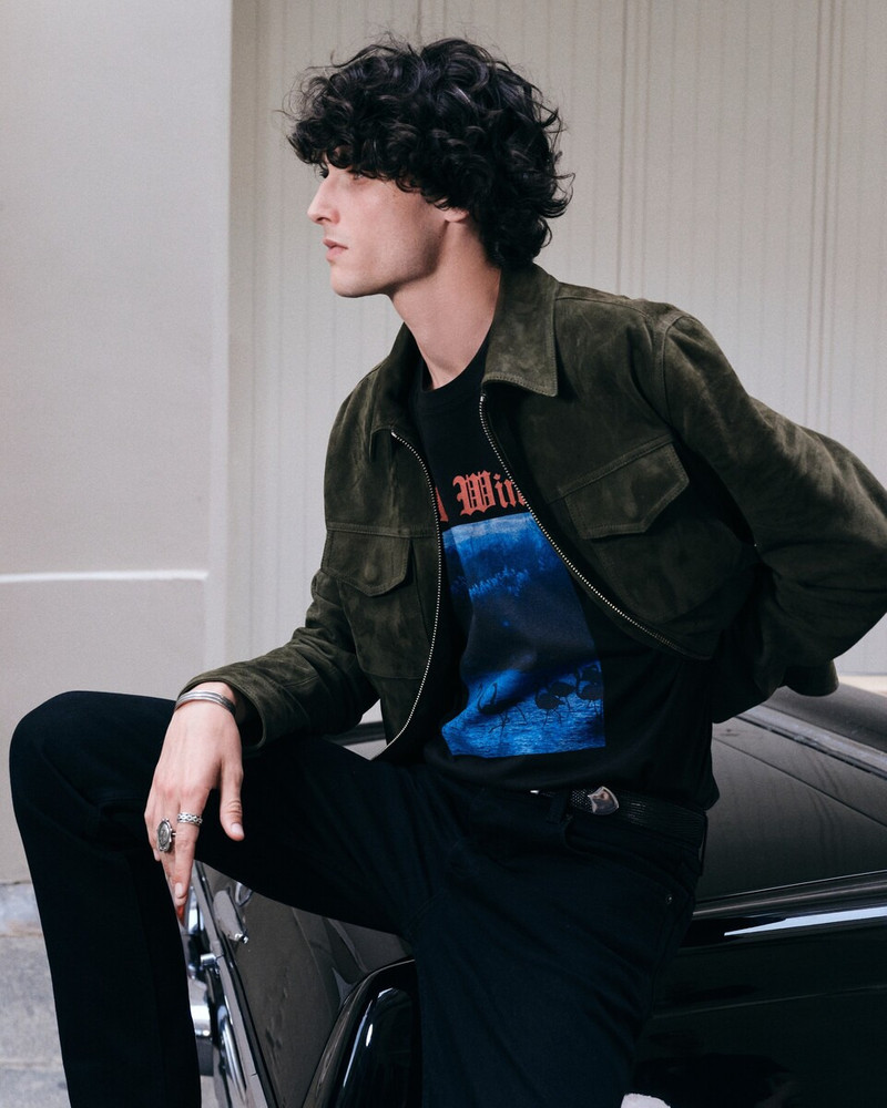 KHAKI NUBUCK LEATHER JACKET 1