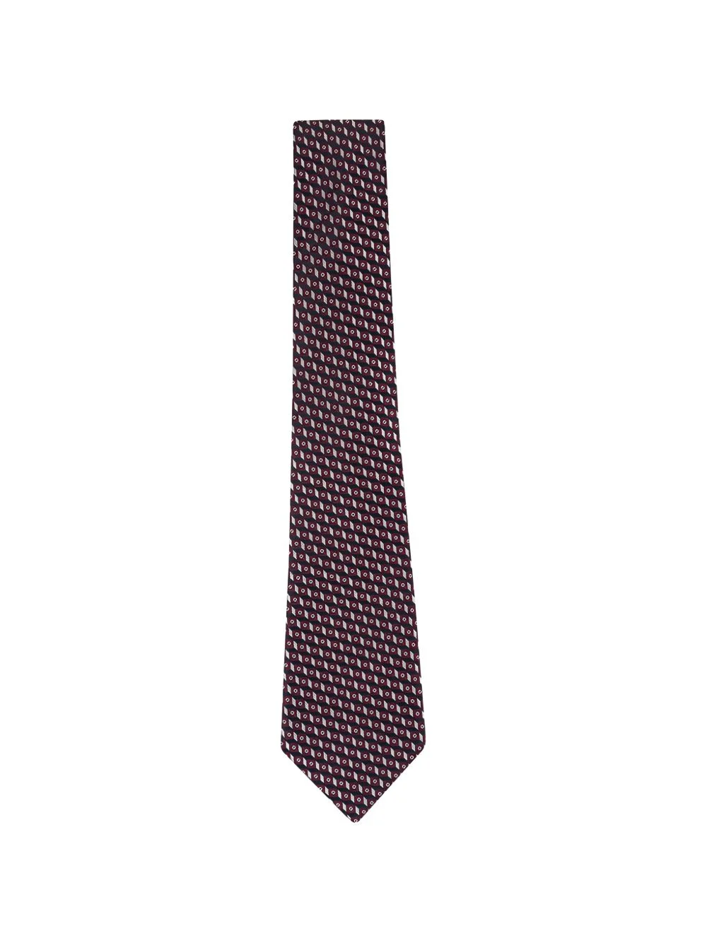 patterned silk tie - 1
