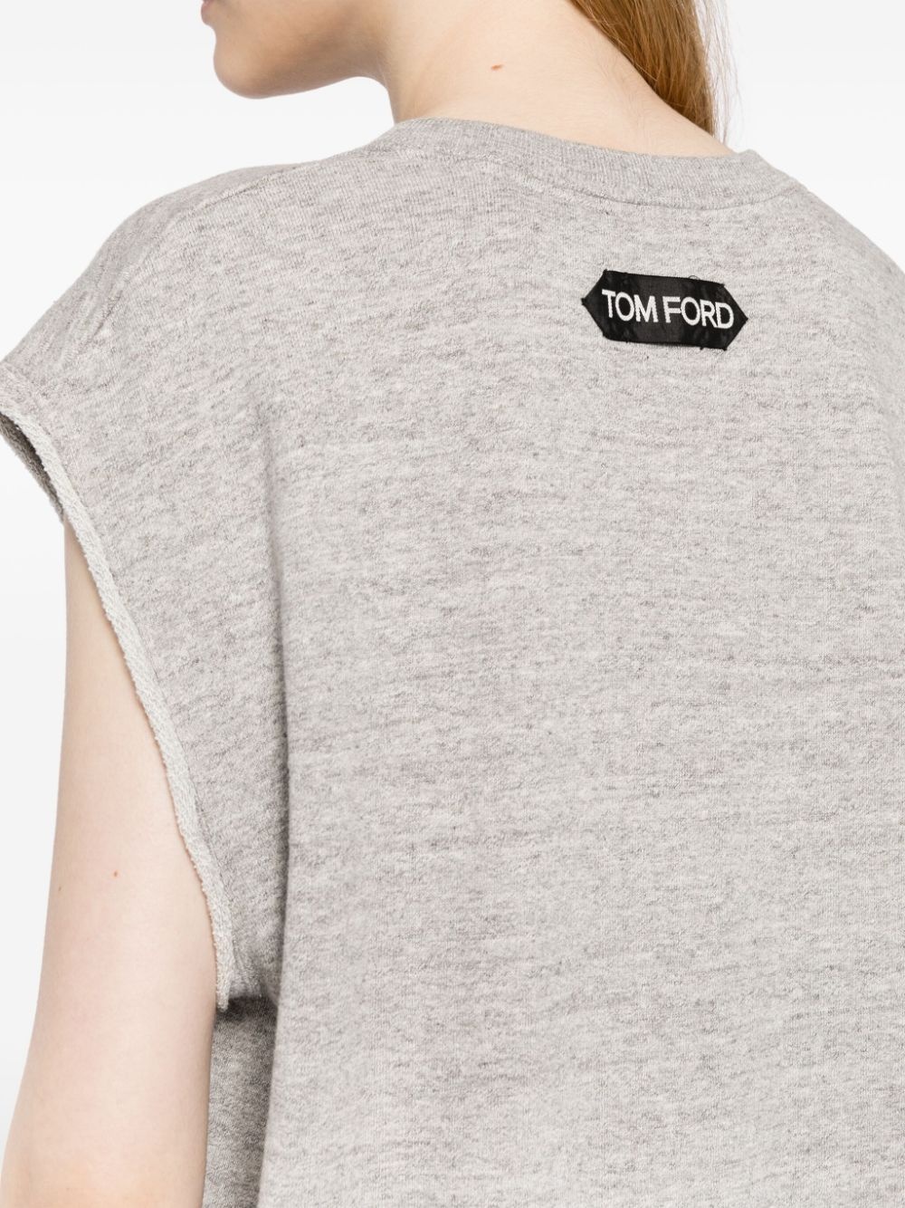 logo-print cotton tank top - 5