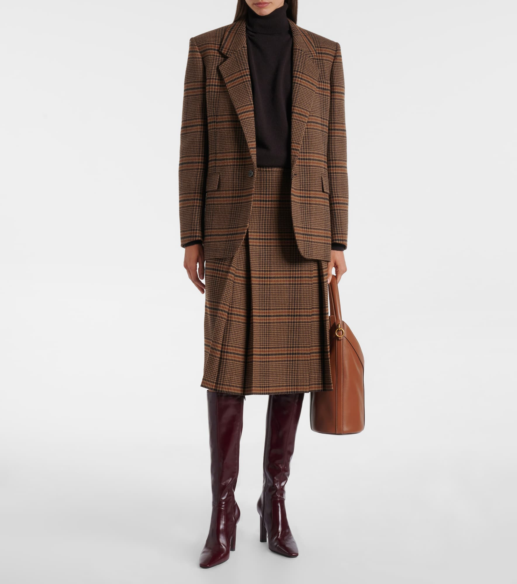 Checked wool blazer - 2