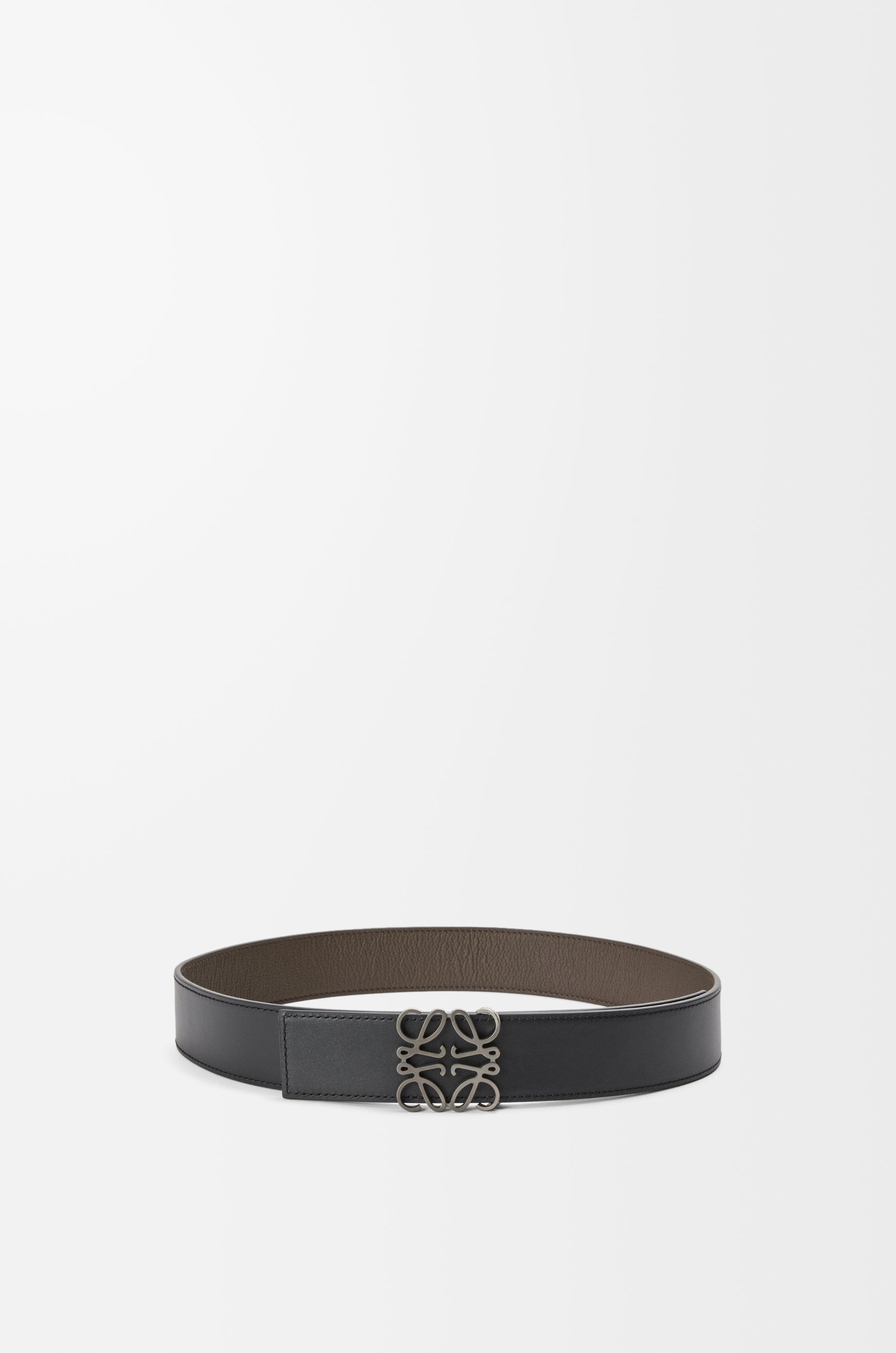 Reversible Anagram belt in soft grained calfskin and smooth calfskin - 2