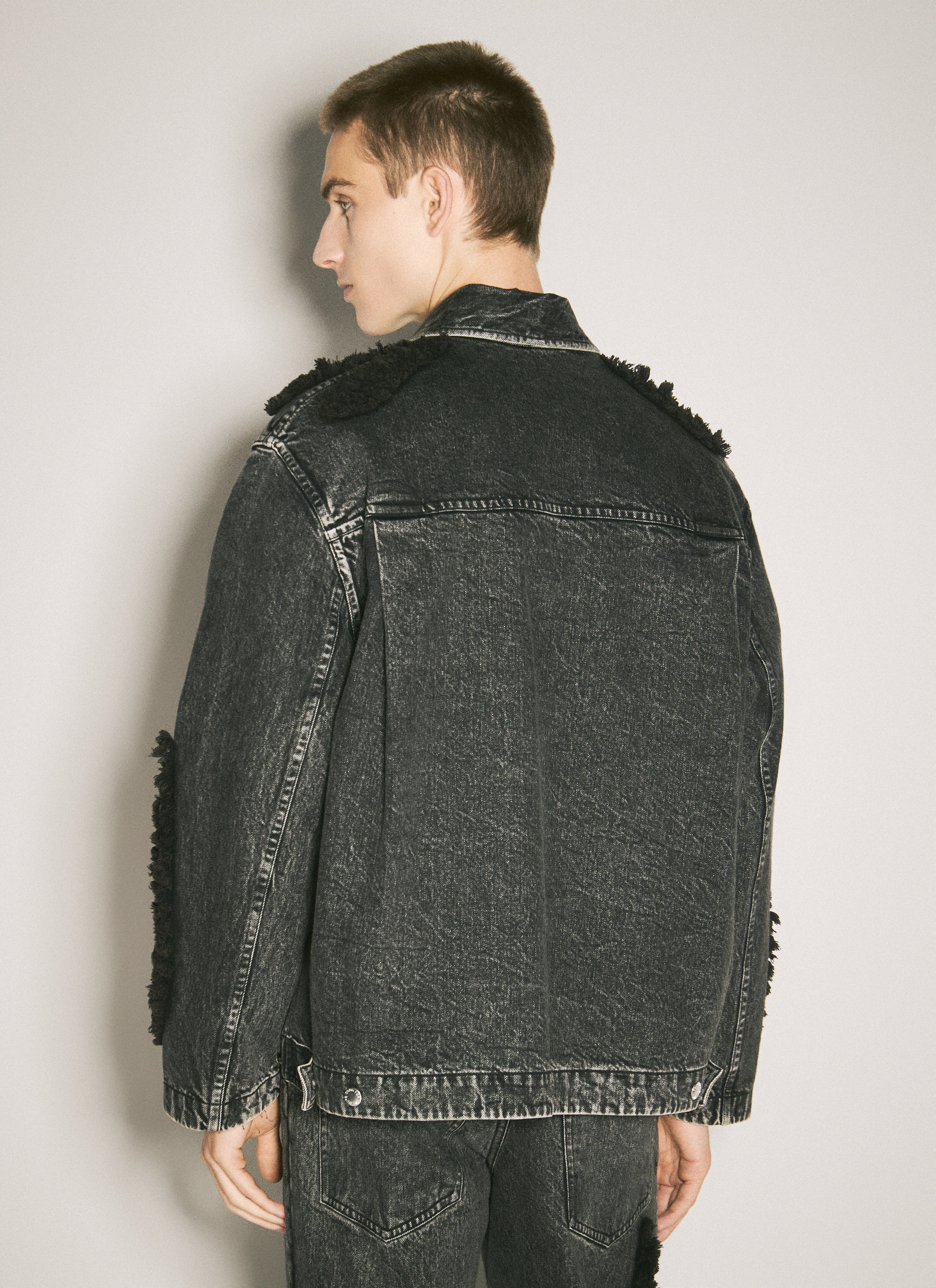 Zip-Up Denim Jacket - 5