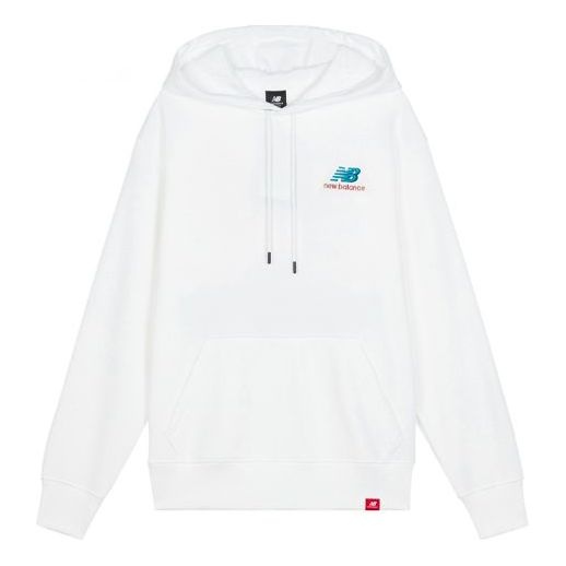 New Balance Embroidered Logo Sports Pullover White AMT11550-WT - 1