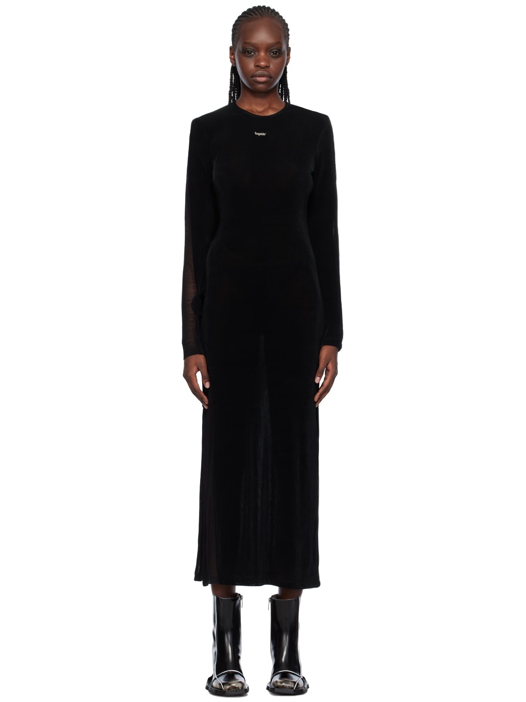 Black Ribbon Maxi Dress - 1