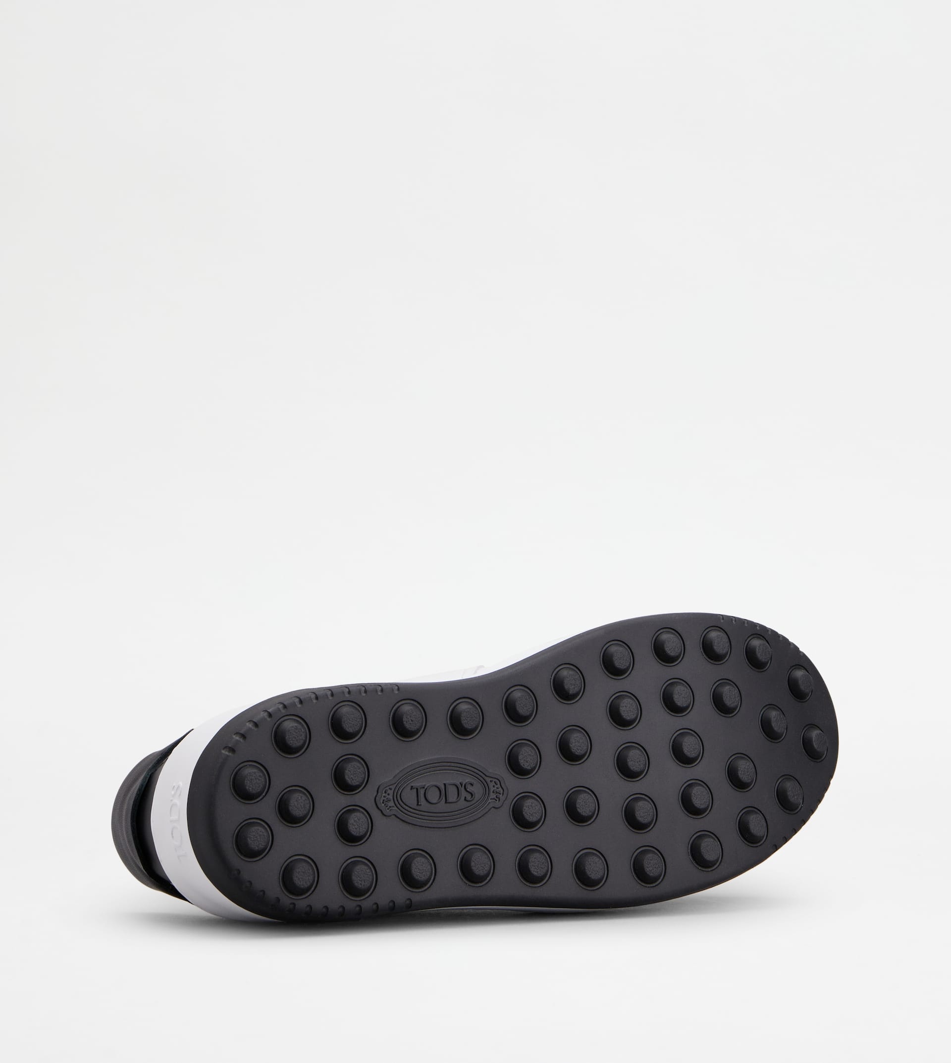 PLATFORM SNEAKERS IN LEATHER - WHITE, BLACK - 4