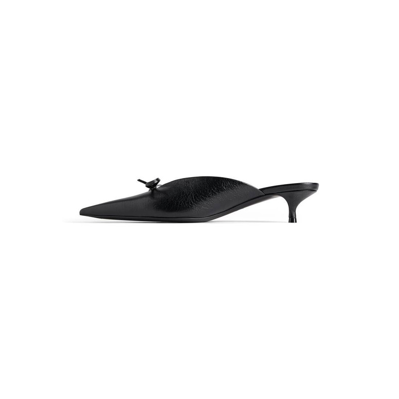 BALENCIAGA Women's Knife Bow 40mm Mule in Black outlook