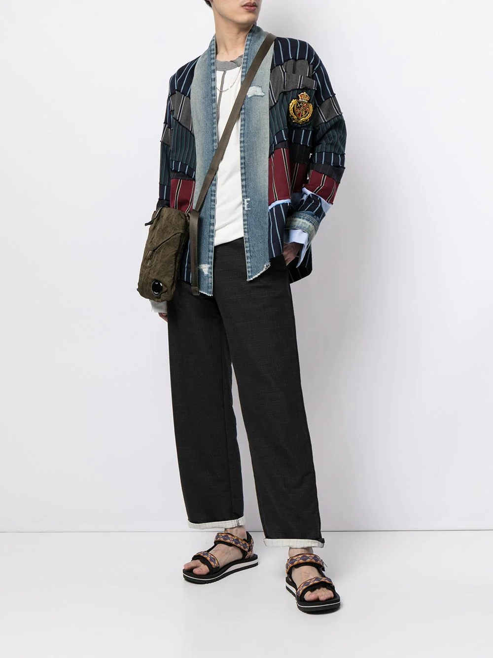 patchwork long-sleeved jacket - 2