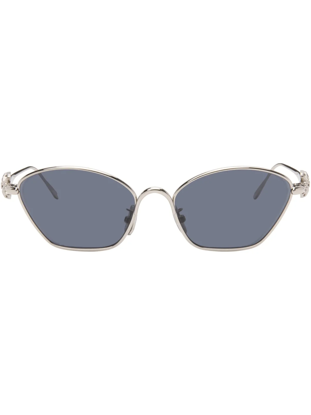 Silver Anagram Hexagonal Sunglasses - 1