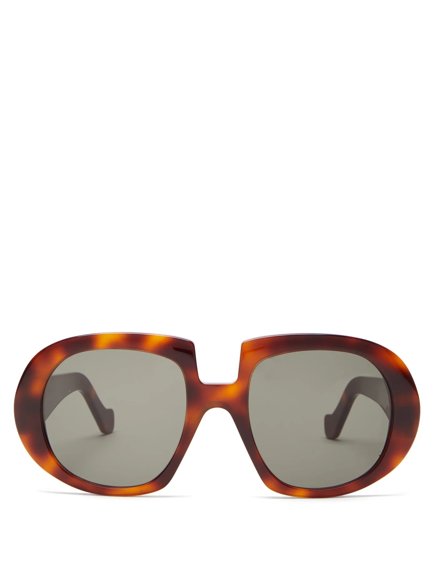 Oversized tortoiseshell-effect acetate sunglasses - 1