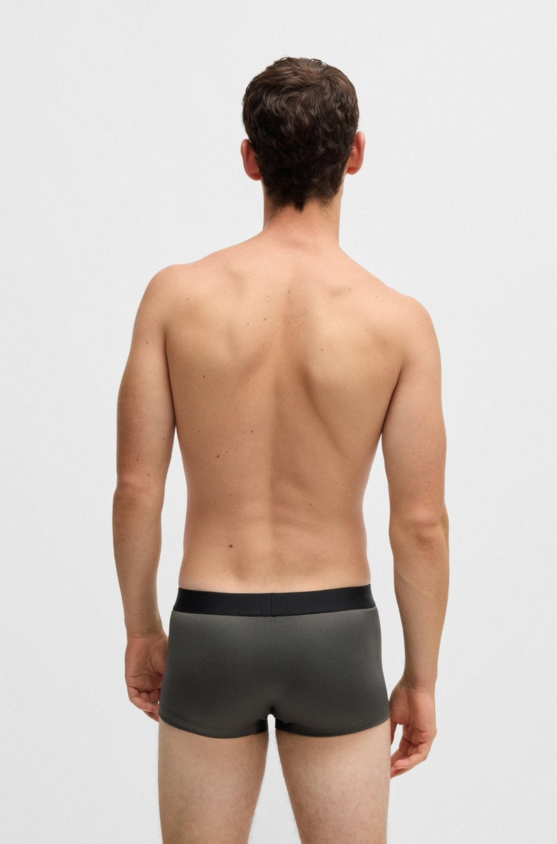 BOSS SHINY-PIQUÉ REGULAR-RISE TRUNKS WITH LOGO WAISTBAND outlook