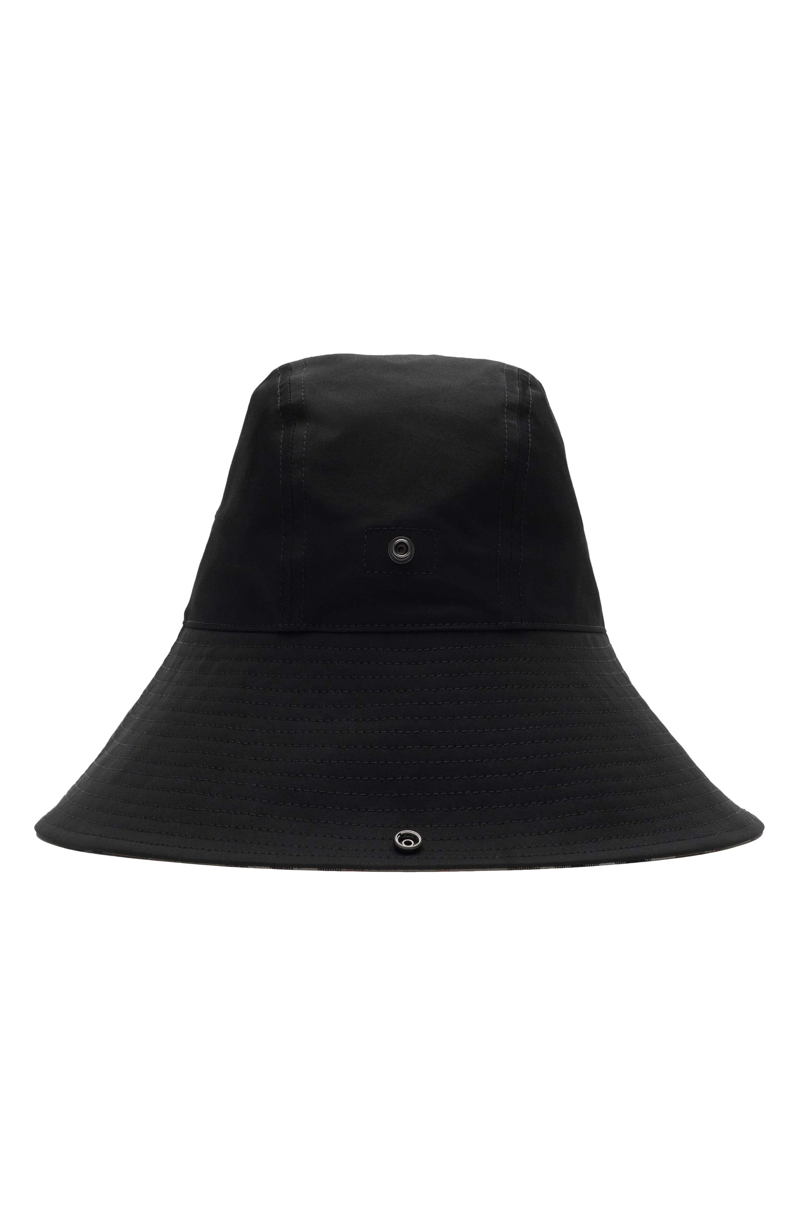 burberry All Weather Gabardine Bucket Hat in Black at Nordstrom - 1