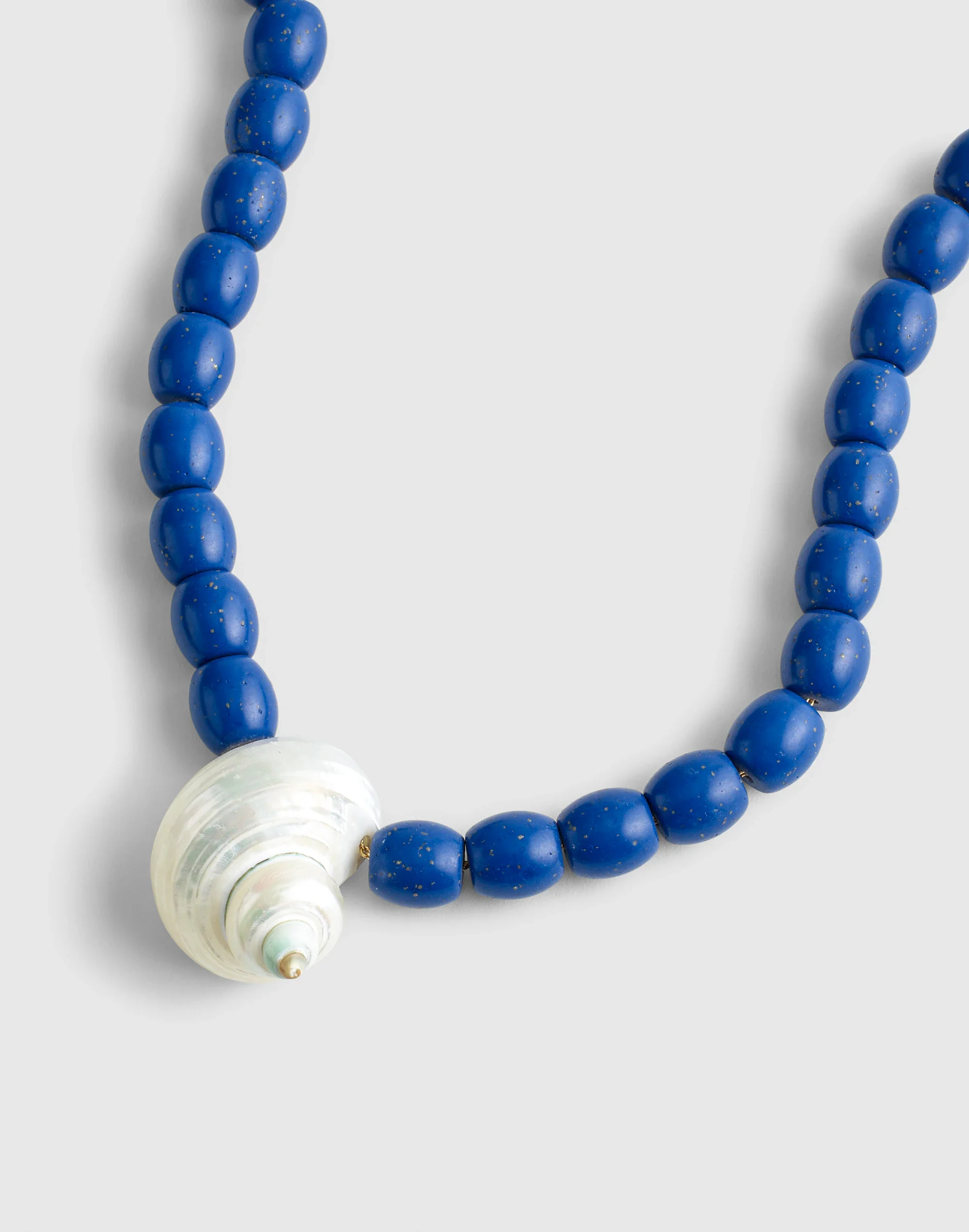Shell Oversized Beaded Choker Necklace - 1