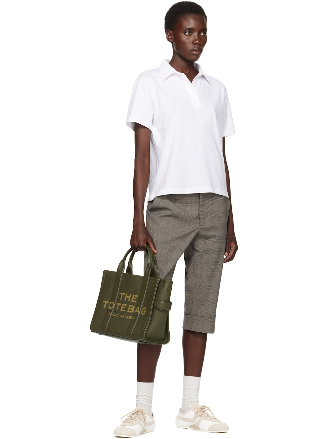 Green 'The Leather Medium' Tote - 4