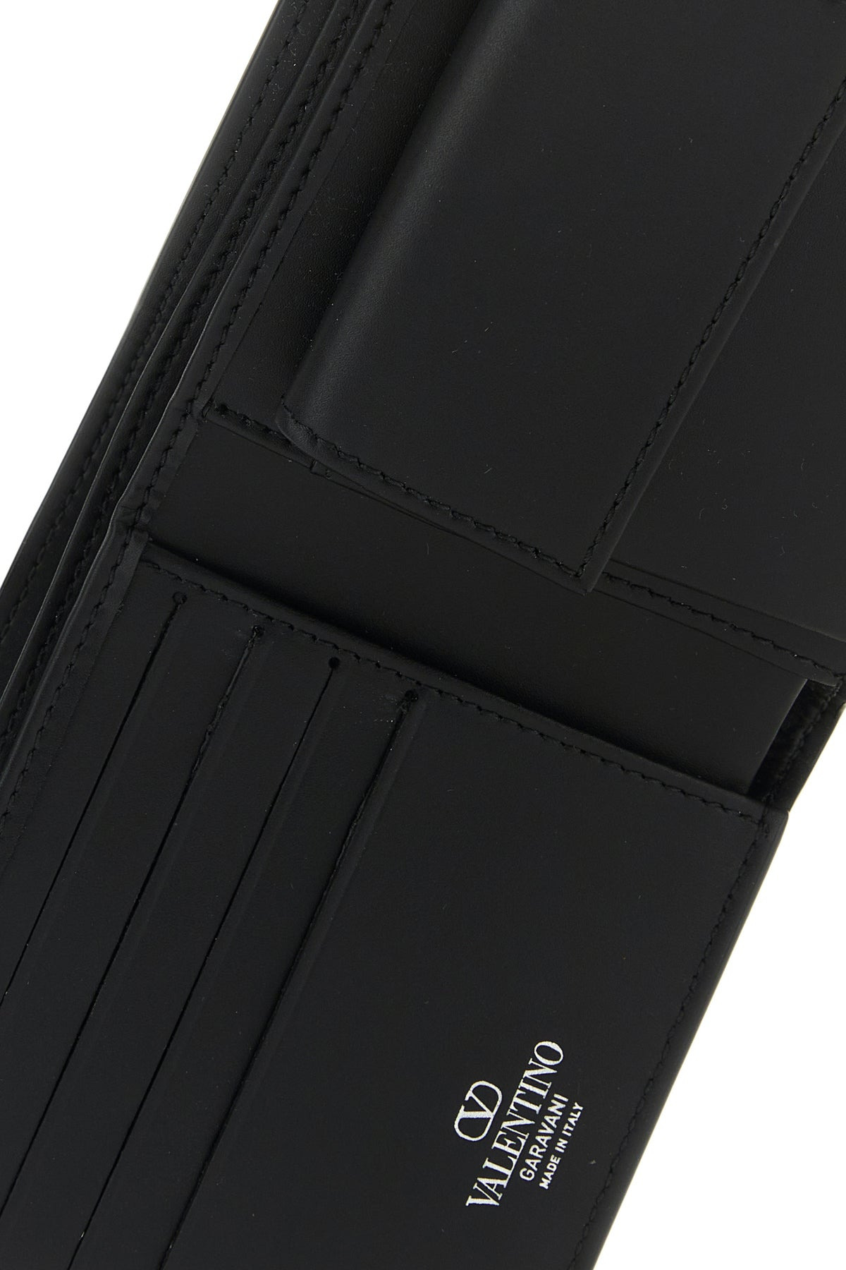 Black leather VLTN wallet - 4