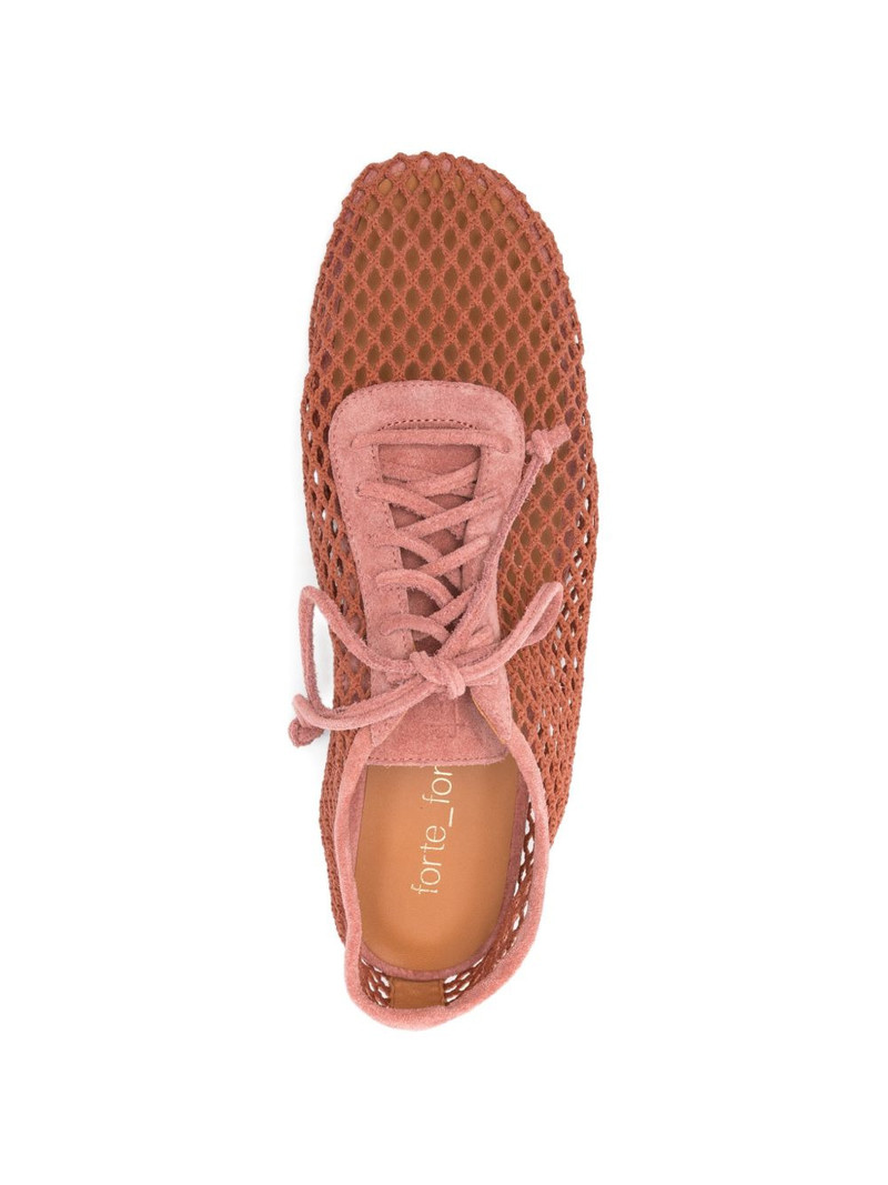 lace-up mesh sneakers 4