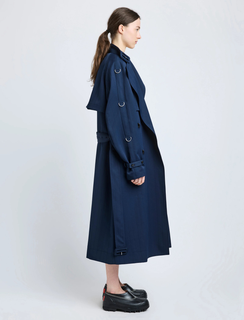 Proenza Schouler Sabina Coat in Technical Nylon Jacquard outlook
