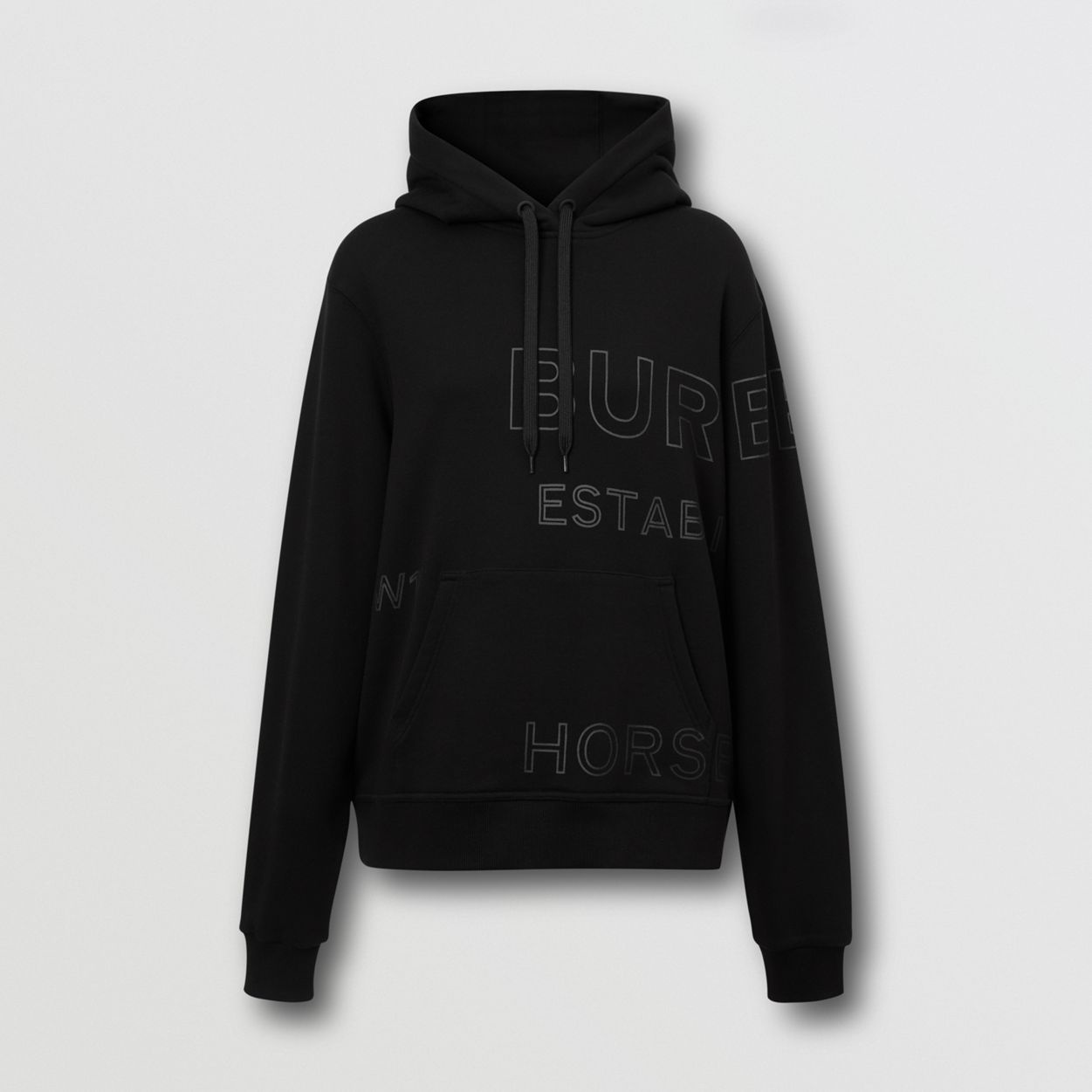 Horseferry Print Cotton Oversized Hoodie - 1