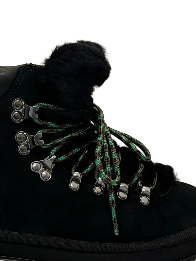 UGG fur-trim lace-up boots outlook