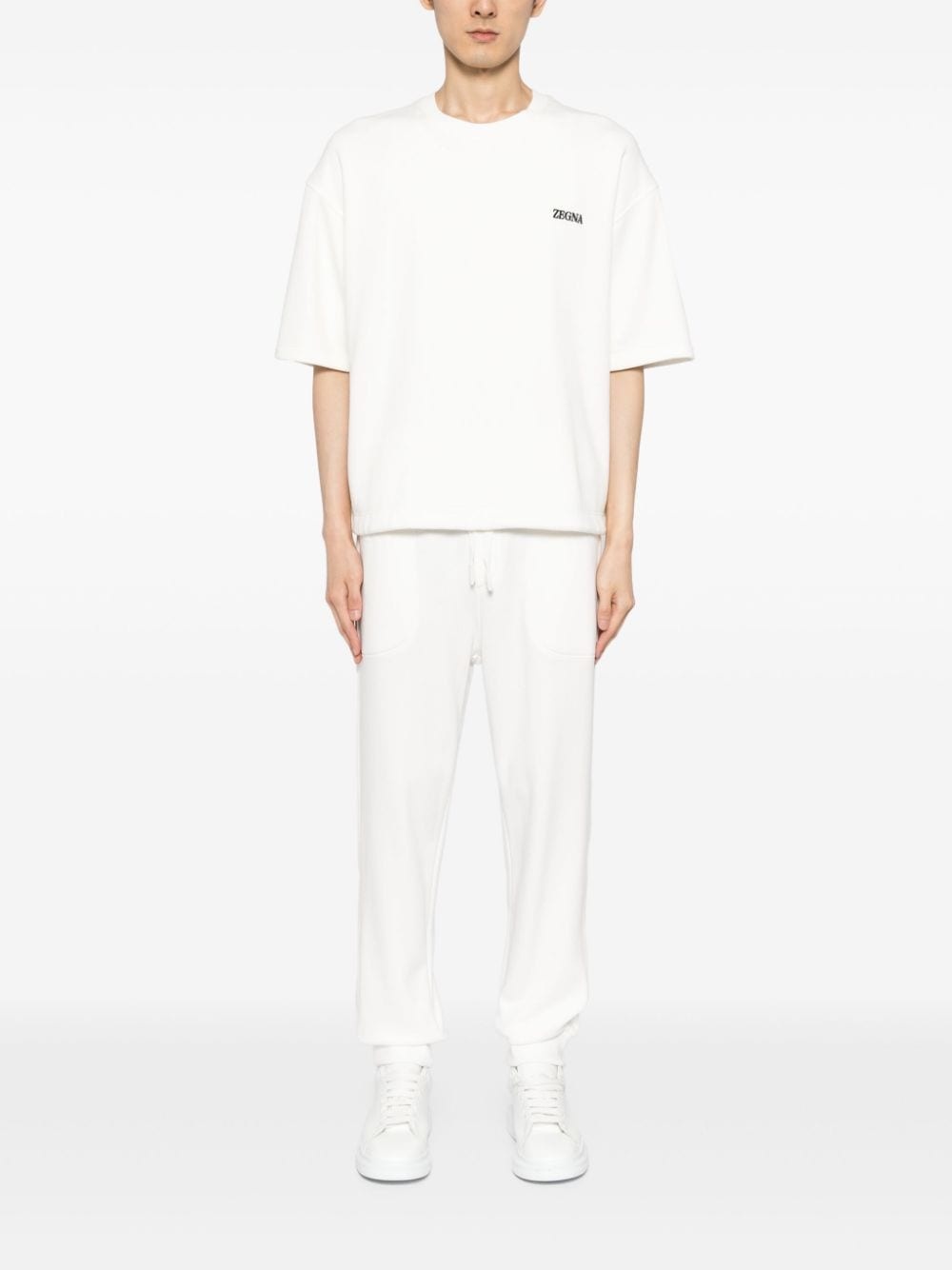 logo-embroidered cotton-blend sweatshirt - 2