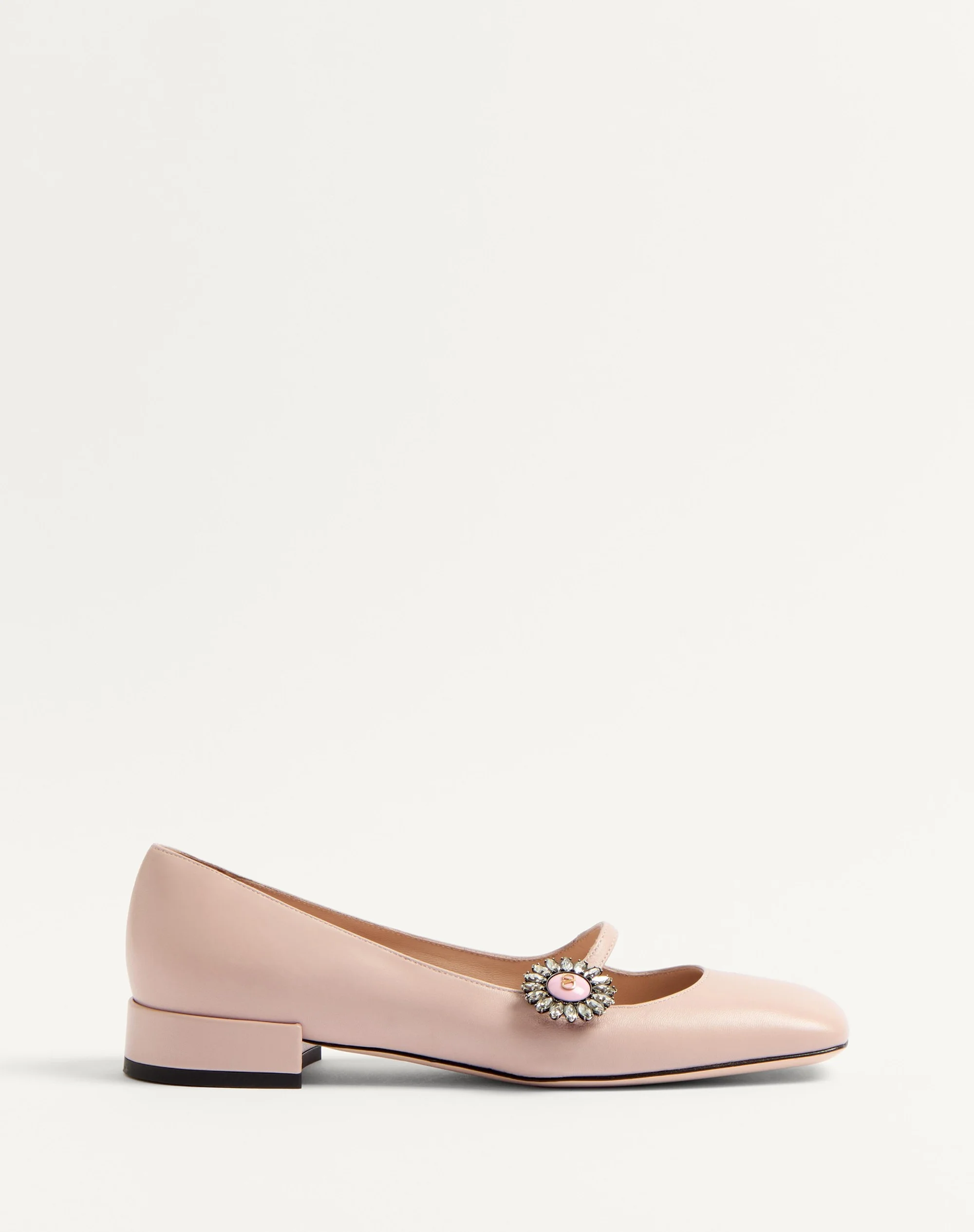 MARY-JANE PRESHOES BALLERINA IN KIDSKIN WITH JEWEL BUTTON 20MM - 1