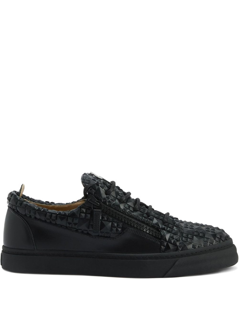 The Manhattan zip-detail woven sneakers 1