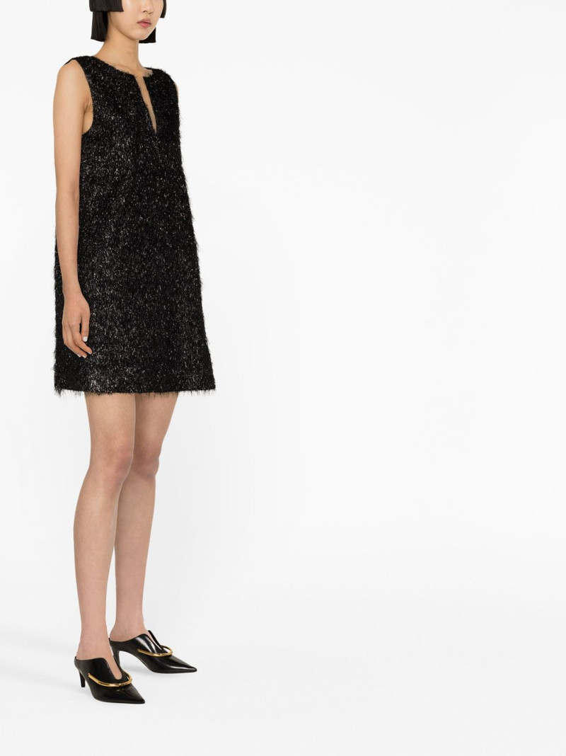 metallic-threading fringed minidress 3