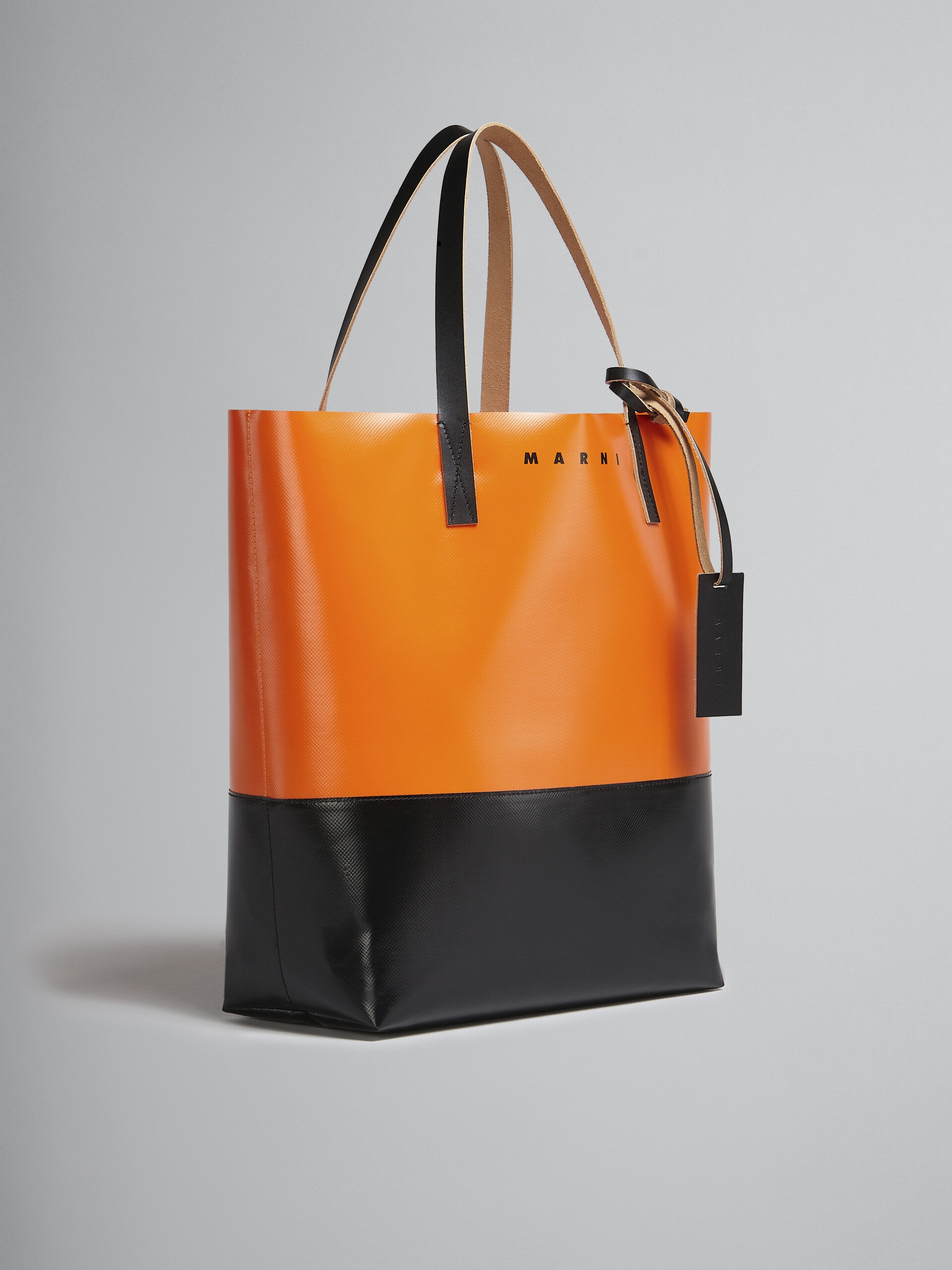 ORANGE AND BLACK TRIBECA SHOPPING BAG - 6