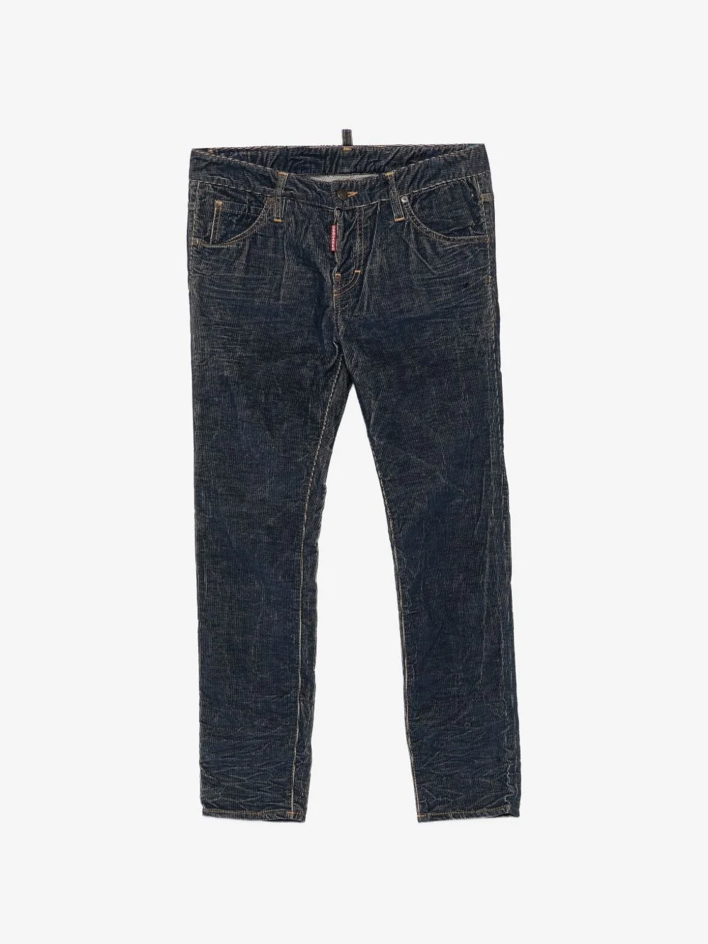 whiskered logo-tag jeans - 1