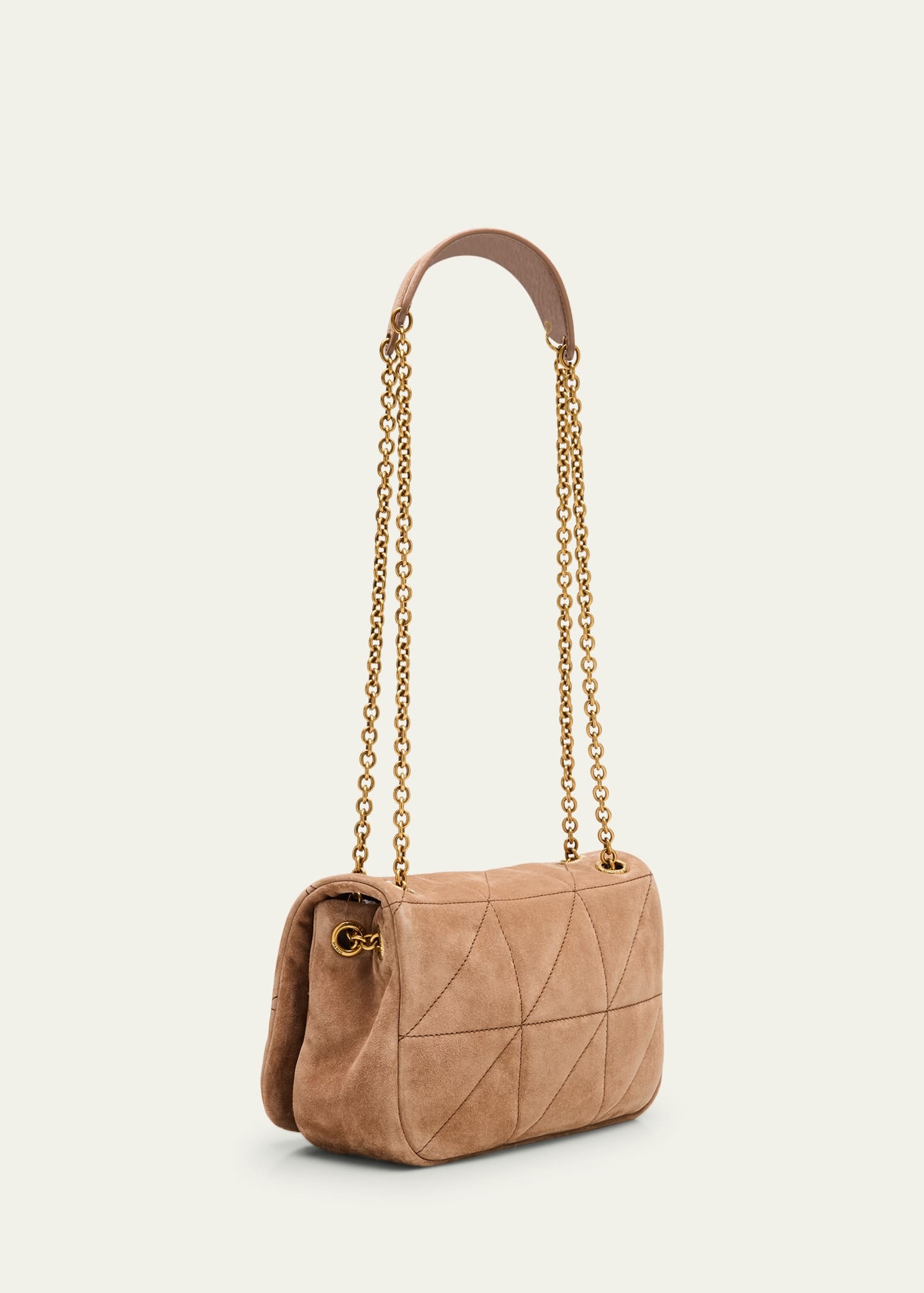 Jamie 4.3 Mini YSL Chain Shoulder Bag in Quilted Suede - 3