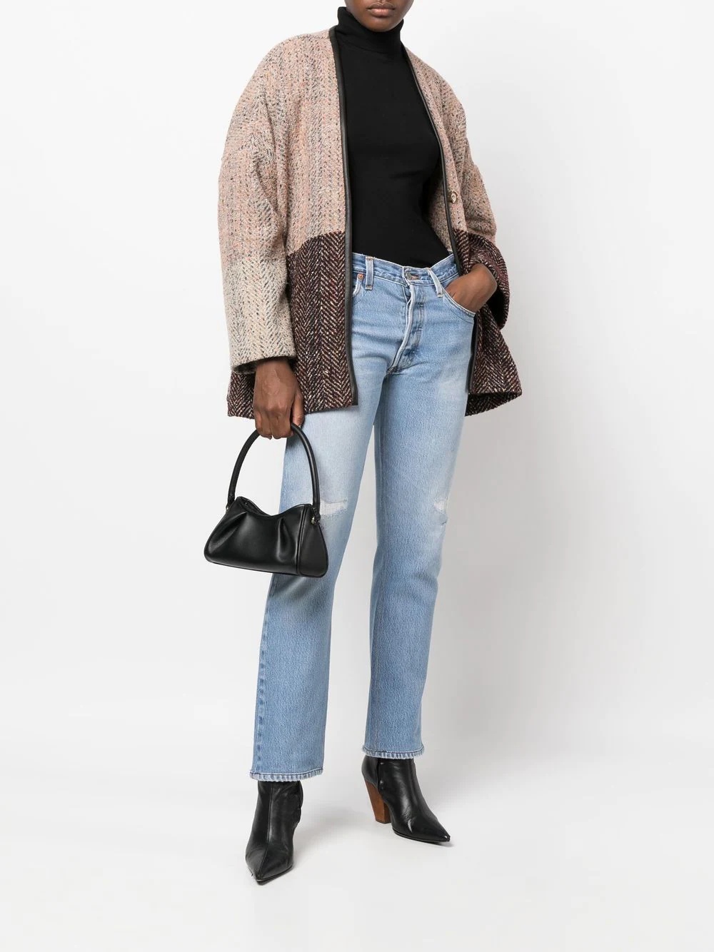distressed straight-leg jeans - 2