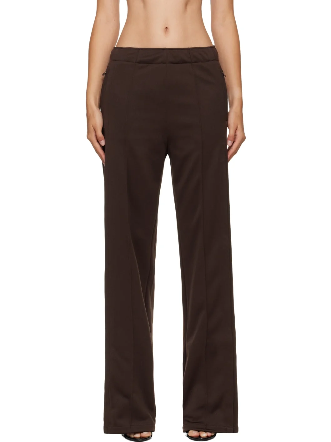 Brown Interlock Tracksuit Sweatpants - 1