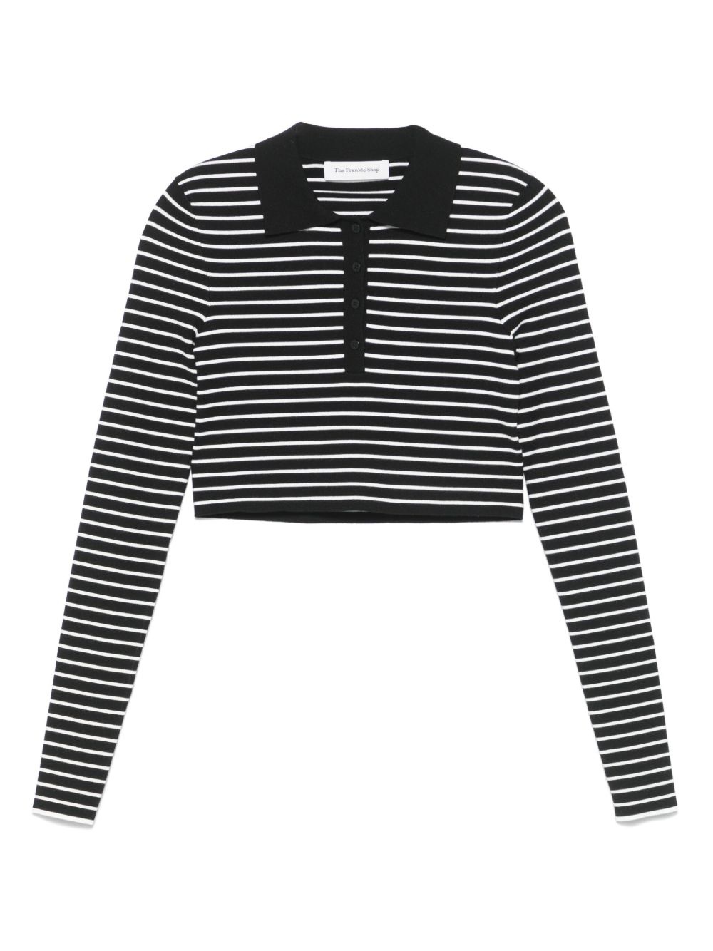 Giselle cropped polo top - 1