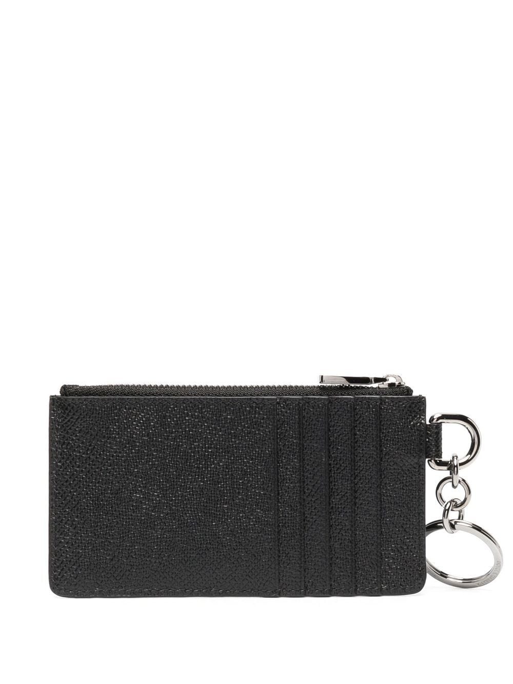 textured logo-plaque wallet - 2