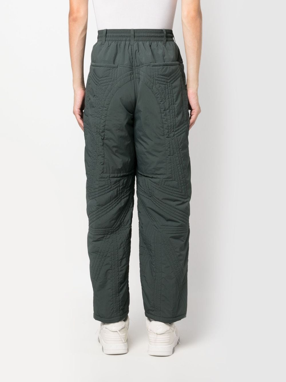 quilted drawstring-waist trousers - 4