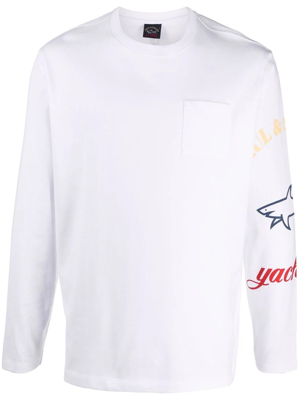 long sleeved wrap logo T-shirt - 1