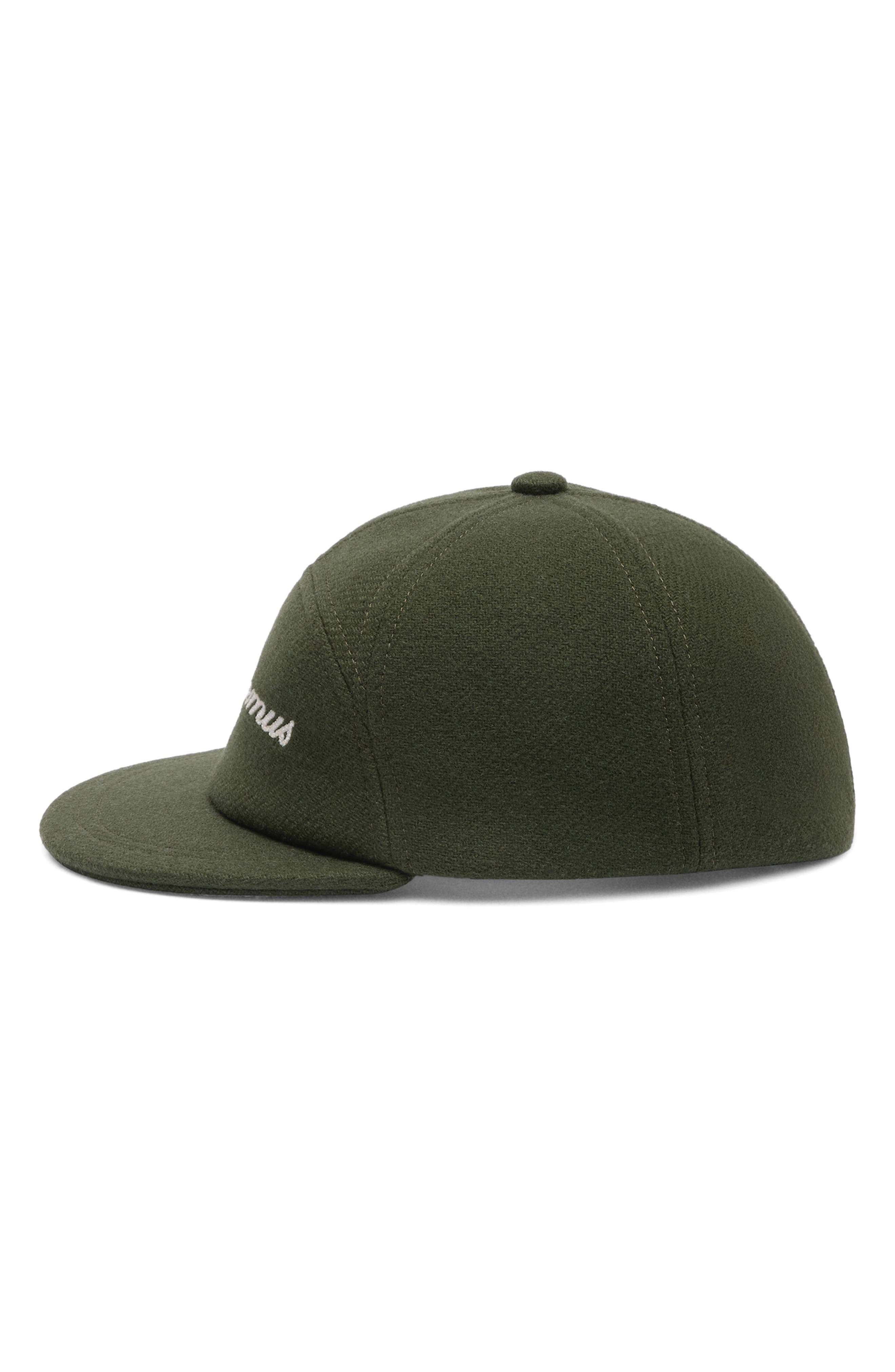 Jacquemus La Casquette Embroidered Logo Wool Blend Baseball Cap in Dark Khaki 580 at Nordstrom - 2