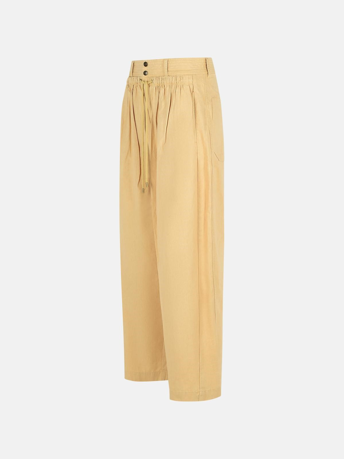 INAYA' BEIGE COTTON PANTS - 2