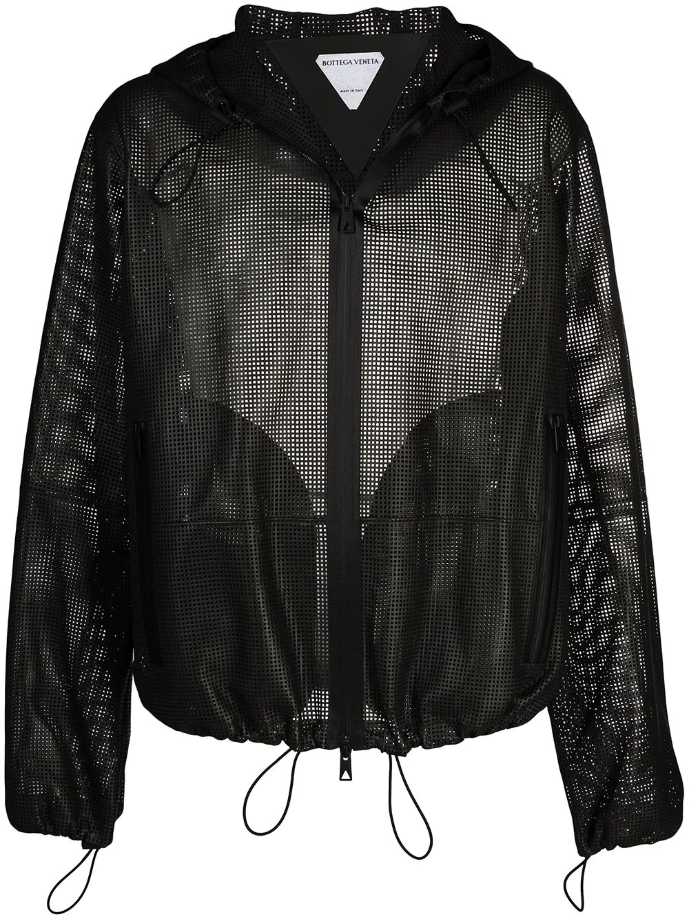 perforated hooded jacket - 1