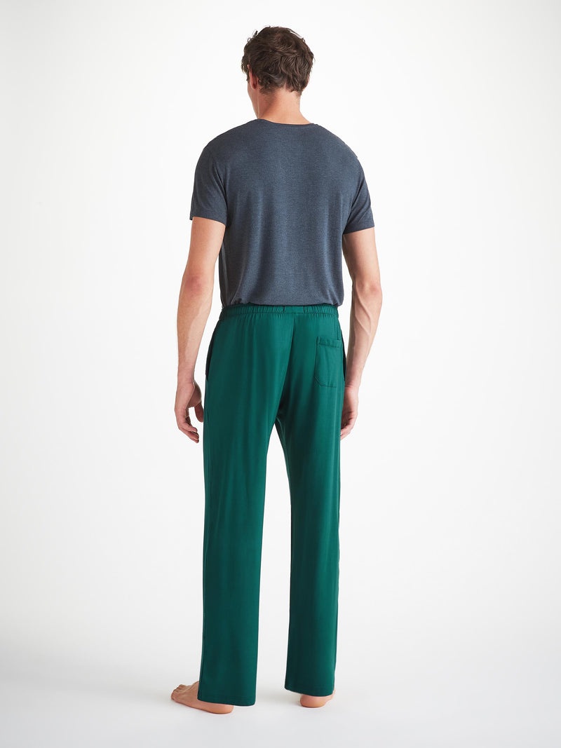 Men's Lounge Pants Basel Micro Modal Stretch Pine Green - 4