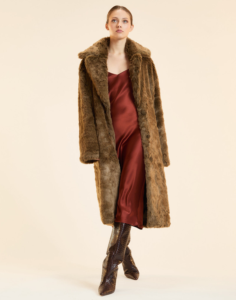 Uptown Faux Fur Trench 3